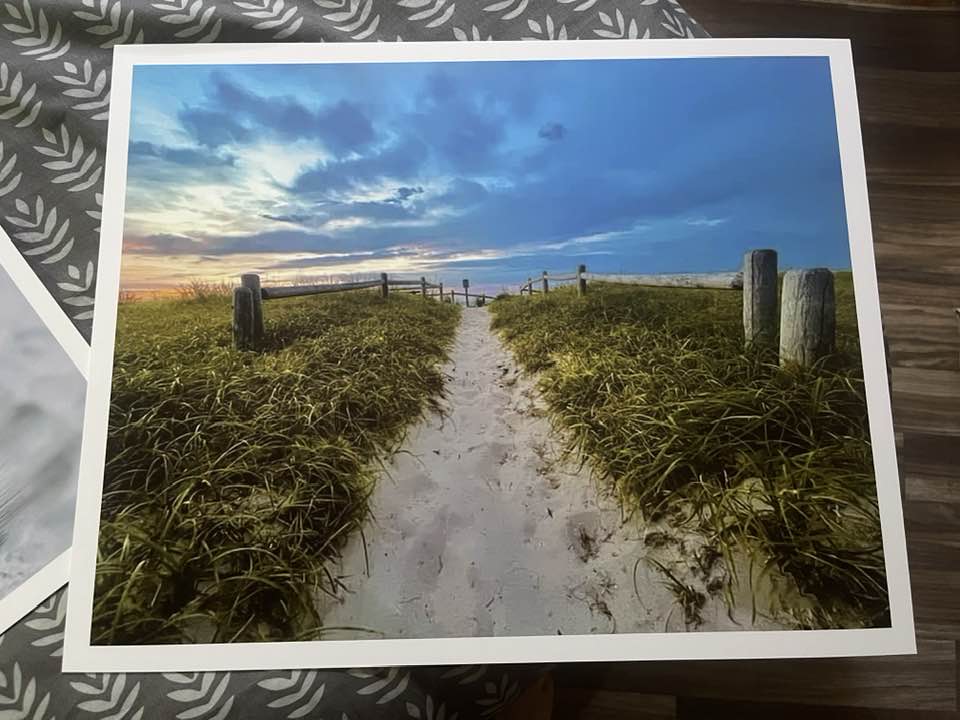 Morning Dune Walk - poster board print